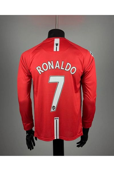 BARBITOS M.United 2008 Moscaw Final Cristiano Ronaldo Long Sleeve Red Jersey-Im02