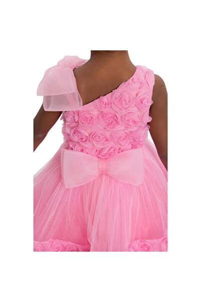 Pamina Elegant Pink Dress With Flowers Kids