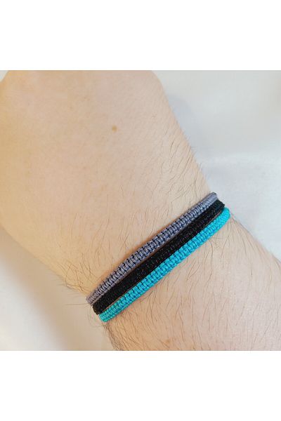 Crystal Atelier Unisex 3-Piece Macrame Braided Elevator Bracelet-Gift Bracelet-Macrame Bracelet-Braided Bracelet