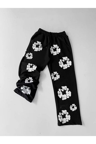 SİNATYA Two Thread Fabric Printed Tracksuit - Black