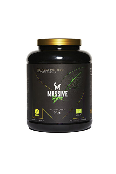 massive vegan Proteină vegană hidrolizată Bio, Massive Vegan, 2,27 kg, 75 porții, Vată de zahăr cu vanilie