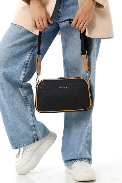 Just Polo حقيبة نسائية يومية متوسطة الحجم مكونة من 5 أقسام مع حزام