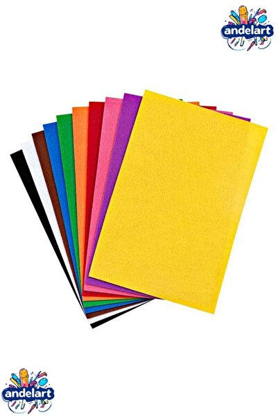 andelart Keçe A4 Renkli Keçe Karışık 10'lu 1 Paket 10 Adet