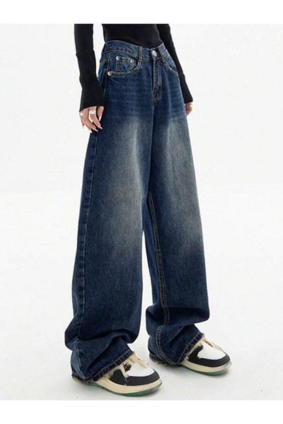 komera Baggy Green Tint Pocket Jean Pants