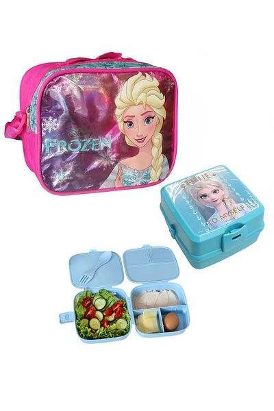 Frozen Licensed 10 Piece Girls' First School Bag Set and Stationery Set Lunch Box Water Bottle