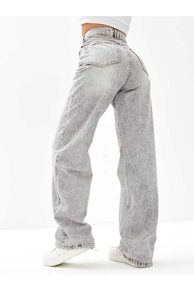 komera Baggy Gray Snow Wash Jean Pants