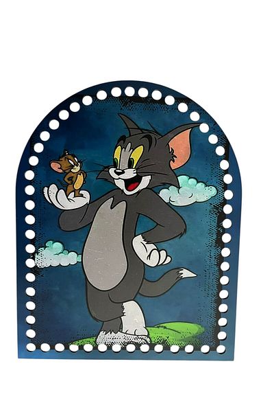 OES HOME Wooden Backpack Plate Tom & Jerry