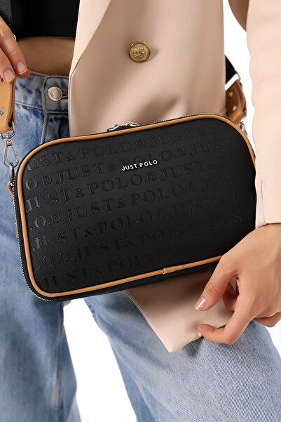 Just Polo حقيبة نسائية يومية متوسطة الحجم مكونة من 5 أقسام مع حزام