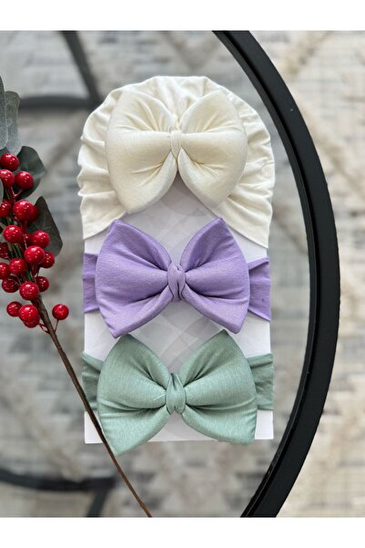 VANİLLİA طقم من 3 قطع من عصابات الرأس للأطفال الرضع بطبقة مزدوجة على شكل فيون...