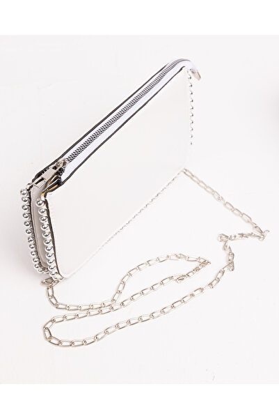 Zenvia MİNİ BONCUKLU FERMUAR KAPAMALI KADIN OMUZ ve PORTFÖY ÇANTA