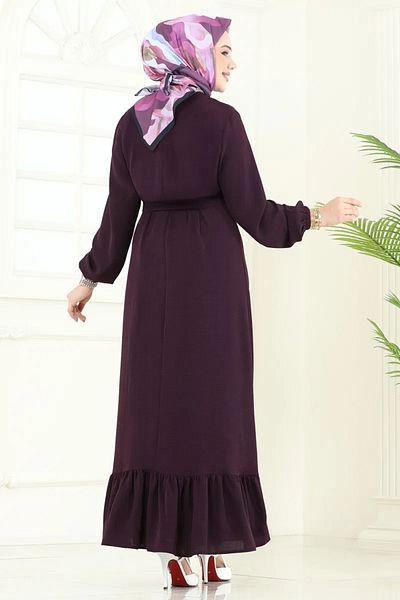 Butik Tuğbam Frilly Hijab Dress with Skirt