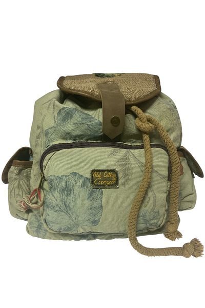 Old Cotton Quality Single Eyed Vintage Casual Design Unisex Backpack Daily School Trip Camping Trekking Bag 29Cmx36Cm