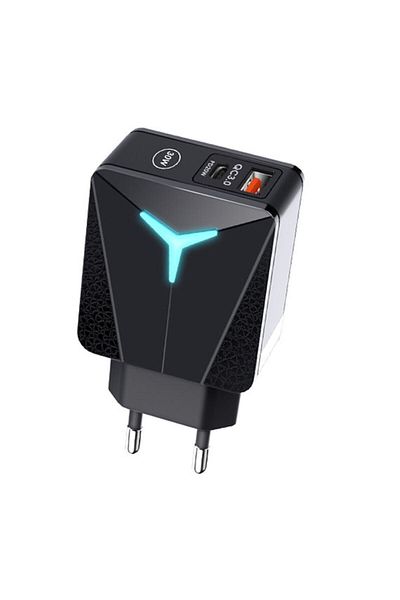 Zherqon 30W Fast Charger QC 3.0 USB Type-C PD, Compatible with iPhone, Xiaomi, Samsung, Black