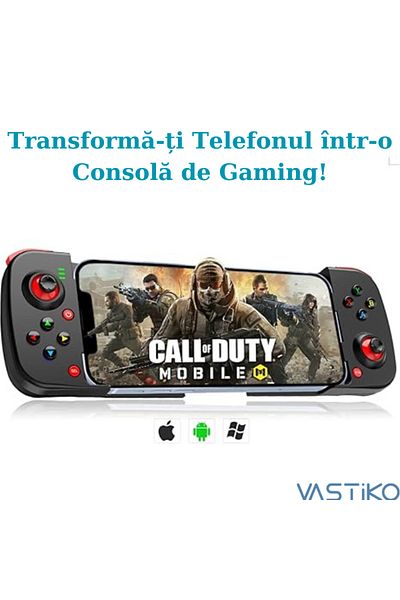 VASTiKO Controller de Gaming pentru Telefoane, - Compatibil Android, iOS, Windows, Bluetooth 5.0,