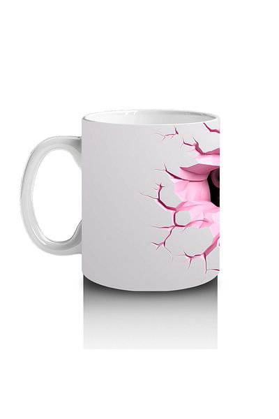 Luluyen Cute Gray Gorilla with Broken Wall Pattern - Printed Coffee Mug