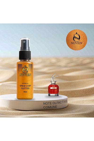 Nuvien Spray de corp cu sclipici, 119, inspirat din Scandal - Jean Paul Gaultier