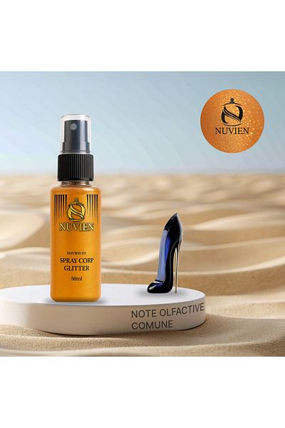 Nuvien Spray de corp cu sclipici, 106, inspirat din Good Girl - Carolina Herrera