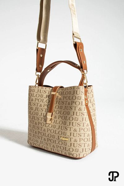 Just Polo Women's Medium Size Waterproof Faux Leather Printed Hand and Shoulder Bag Shopper 342055Pc
