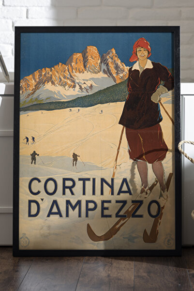 Duvarda Αφίσα Cortina με μαύρο ξύλινο πλαίσιο, διακοσμητικός πίνακας τοίχου τ...