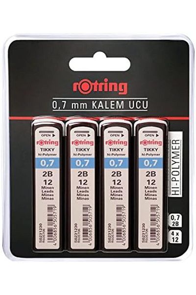 STOREMAX Ntwork Tikky Hi-Polymer Mechanical Pencil Tip, 0.7mm, 2B, 4 Pcs Blister Art 1087243