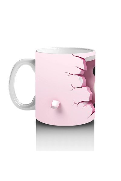 Luluyen Joyful Panda between Pink Walls – Printed Coffee Mug