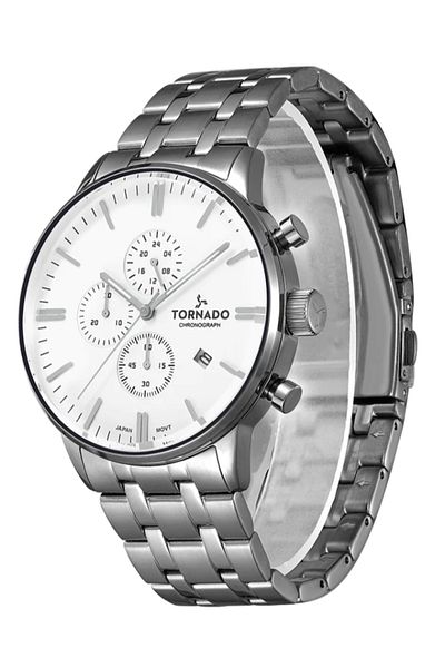 Tornado CELESTIA ELITE Men's Chronograph Silver Dial Watch - T6102-SBSS