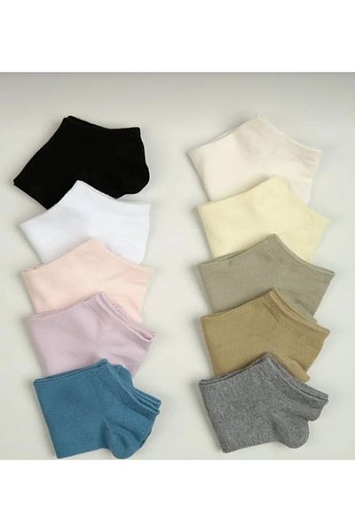 Bestrend 10 Pack Cotton and Colorful Booties Socks