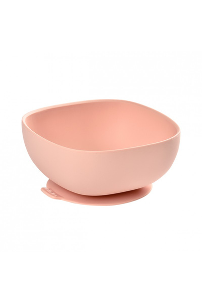 Beaba Μπολ σιλικόνης με βεντούζα ροζ