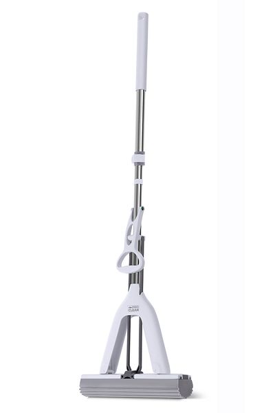 Pro Clean Official Flat Mop with easy wring, Full-Surface Drying, Snap-On Refills & Telescopic Handle