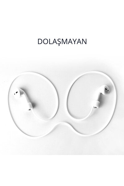 Generic Apple AirPods ve AirPods Pro İçin Silikon Boyun Askısı, Kaybolma Önleyici Sporcu Kulaklık İpi