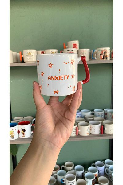 GünayStore Anxiety Mug Cup Tea Coffee Cup 200 ml