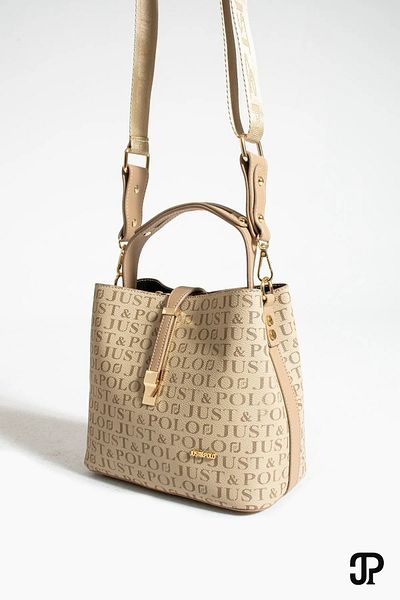 Just Polo Women's Medium Size Waterproof Faux Leather Printed Hand and Shoulder Bag Shopper 342055Pc