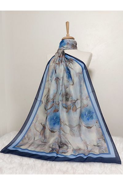 REMOMODA Patterned Soft Cotton Shawl Floral Model