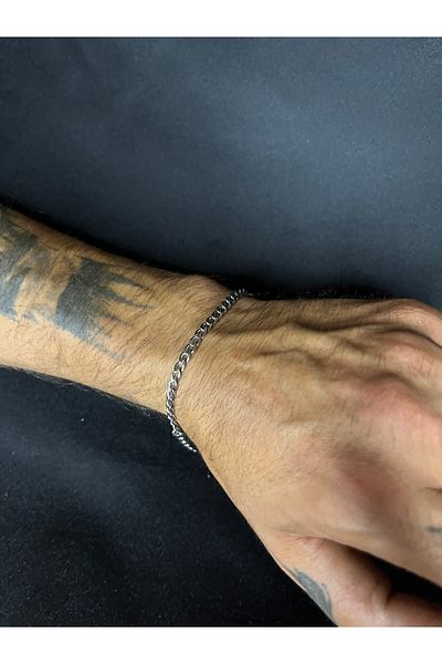 Mos Tespih Men's Small Twist Steel Bracelet