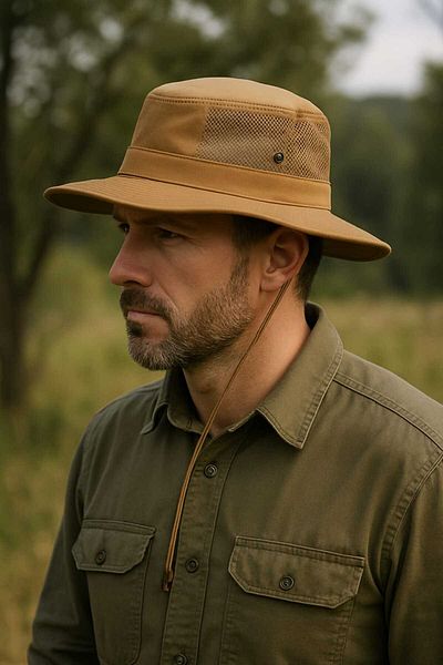 WOHOME Snap Button Hiking and Hunting Panama Hat -Mesh- Unisex