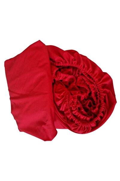 ARIALE Bed Sheet with Elastic ARIALE, Cotton Ranforce, 140 x 200 cm, Red