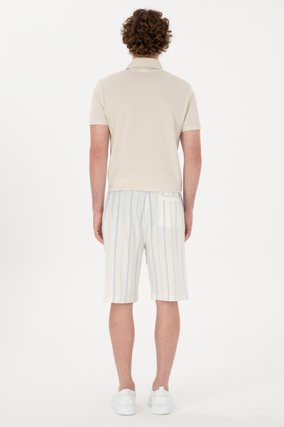 U.S. Polo Assn. Erkek Beyaz Örme Şort 50300021-VR013