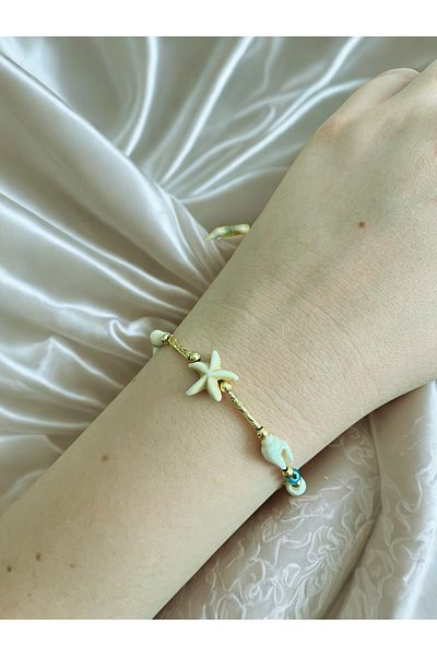 Asteria Jewelry Seashell Summer Bracelet Colorful Starfish Bracelet