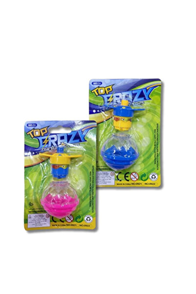 Other Light-Up Spinning Tops – Set of 12 – Pink & Blue Liquid-Filled Transpar...