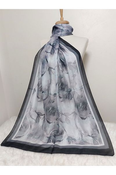 REMOMODA Patterned Soft Cotton Shawl Floral Model
