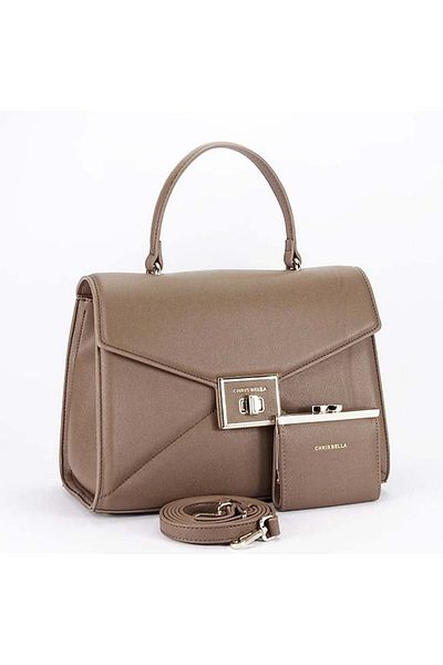 CHRİS BELLA Premium medium brown bag with wallet CB2305-1 M6