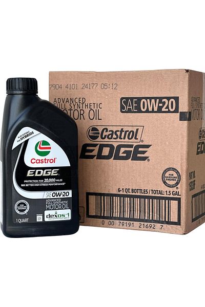 CASTROL Fully Synthetic Motor Oil 0W20 Dexos 1 Gen 3 by (6 x 1 Quart)
