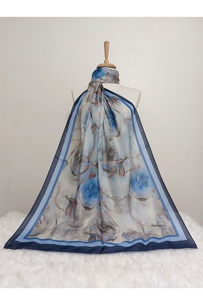 REMOMODA Patterned Soft Cotton Shawl Floral Model