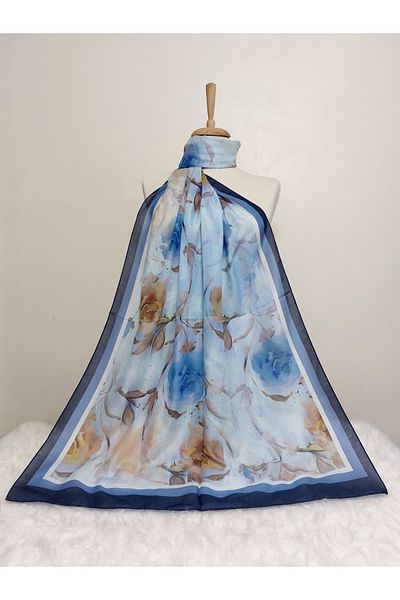 REMOMODA Patterned Soft Cotton Shawl Floral Model