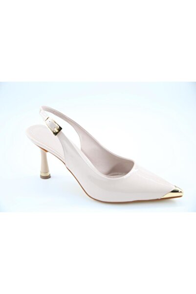 FELES 047-112 حذاء نسائي بكعب عالٍ من الجلد اللامع