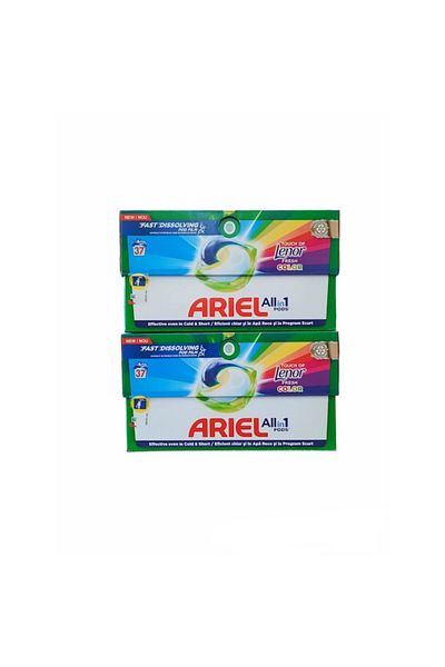 lenor Detergent de rufe Ariel capsule, All in 1 Pods Touch of Color, 74 bucati