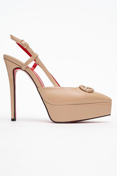 Ataköy Ayakkabı Women's Buckle Platform High Heel Shoes