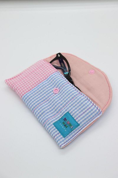 Mamma Mia Home Blue Pink Mini Pöti Glasses Bag Glasses Case Phone Case