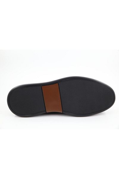 MARCOMEN 21171 Genuine Leather Black Patent Leather Men's Casual Shoes