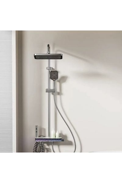 OEM Smart Shower Column with LED Clock Display, Thermostatic Control, 4 Spray Modes